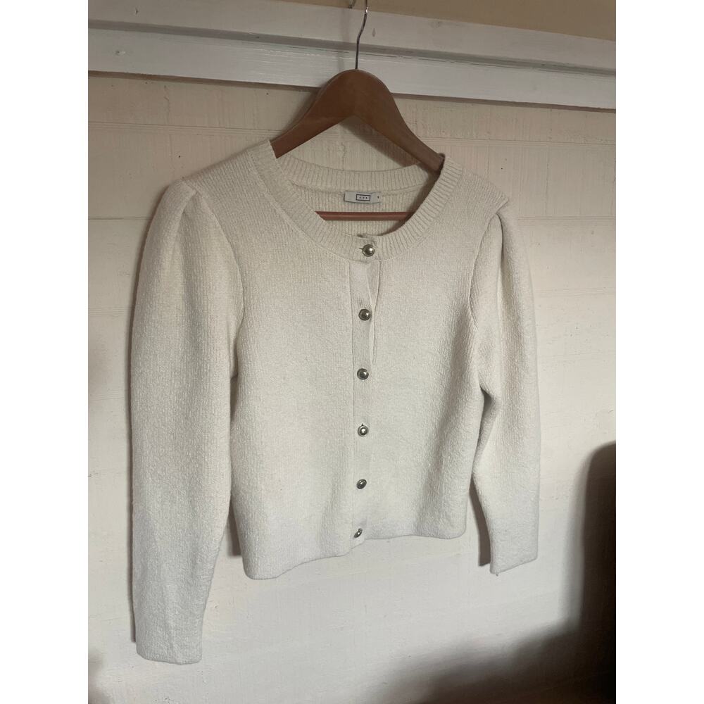 AYR Uptown Girl Cardigan Sweater SUSTAINABLE ORGANIC Cotton Size Medium M - Picture 6 of 10
